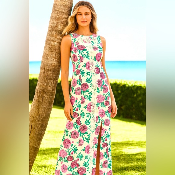 RARE 1966 "The Lilly" Pulitzer Signature Lord & Taylor Floral Maxi Shift Dress - Picture 1 of 9